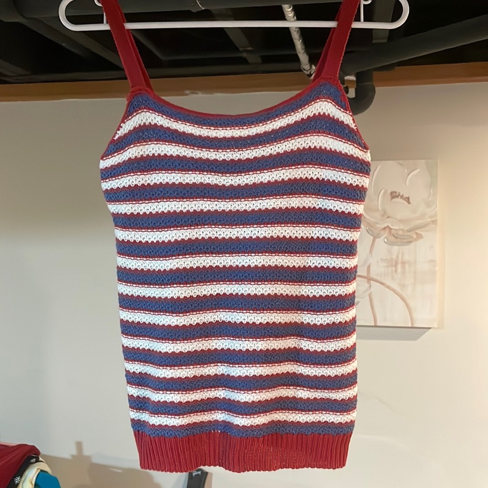 Cable knit tank top